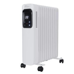 Weißer TroniTechnik Ölradiator TT OR 311 mit 11 Rippen, 2500 Watt und WiFi Funktion.