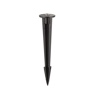 Schwarzer Erdspieß für Just Light LED Gartenstrahler, 48 cm.