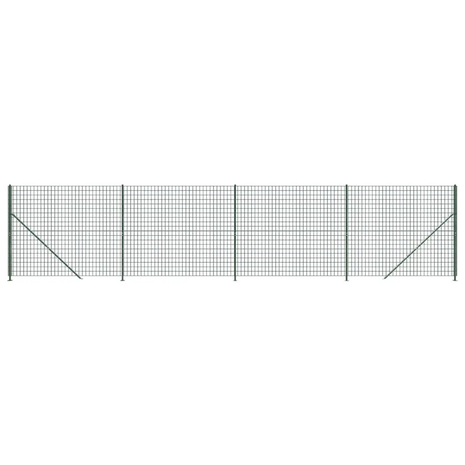 vidaXL Maschendrahtzaun mit Bodenflansch Grün 1,6x10 m 154164 günstig online kaufen