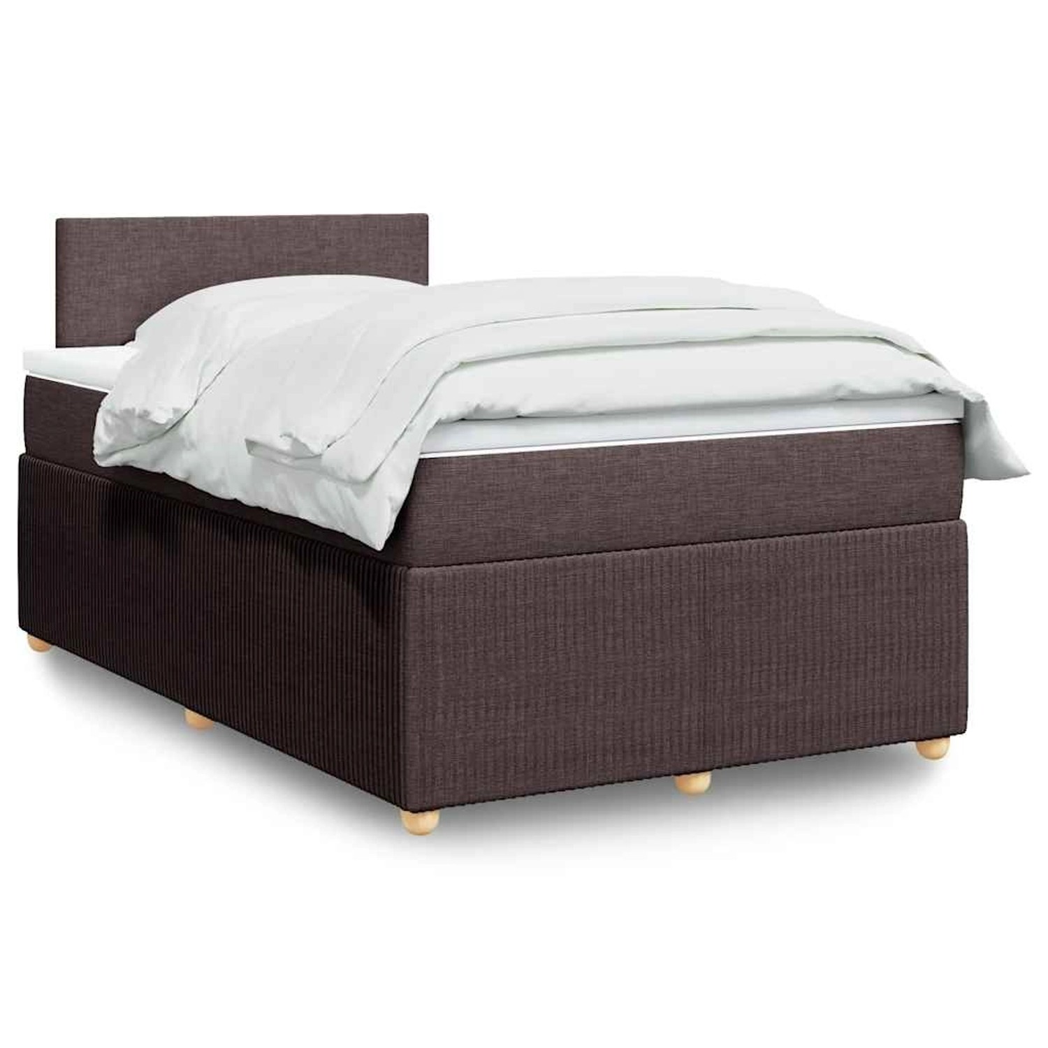 vidaXL Boxspringbett mit Matratze Dunkelbraun 120x190 cm Stoff 3289691 günstig online kaufen
