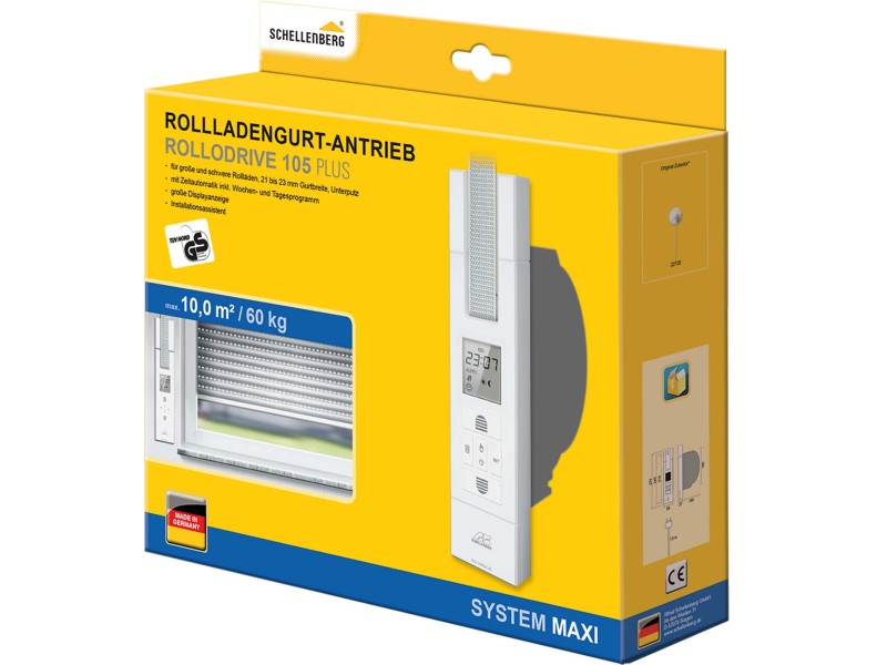 Schellenberg 22730 Enrollador de Cinta eléctrico, Instrucciones de Montaje  En Español, RolloDrive 105 Plus : : Bricolaje y herramientas
