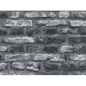 A.S. Création Vliestapete Il Decoro mit Steinmuster in Schwarz-Grau.