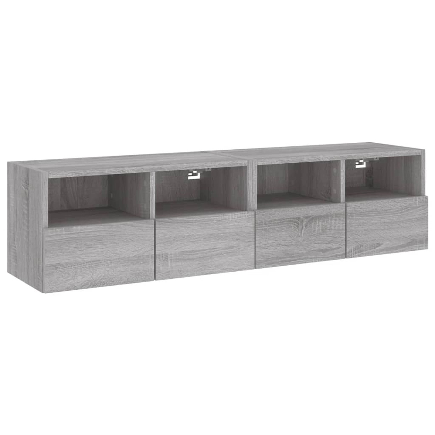 vidaXL TV-Wandschränke 2 Stk Grau Sonoma 60x30x30 cm Holzwerkstoff 836865