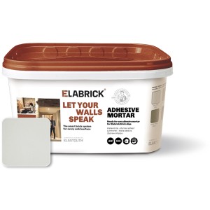 Klebemörtel, 5 kg, weiß, für Elabrick Verblender. Geeignet für Innen- und Außen.