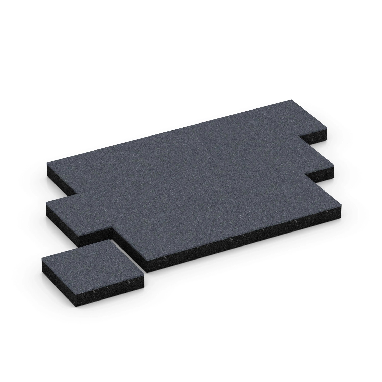 WARCO Fallschutzplatte-300 cm Schiefergrau 50 x 50 x 11 cm