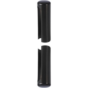 Sfs Zierhülse für Einbohrbänder, Aluminium schwarz, 15x92 mm. Paar aus Ober- und Unterteil mit flachrunder Kopfform.