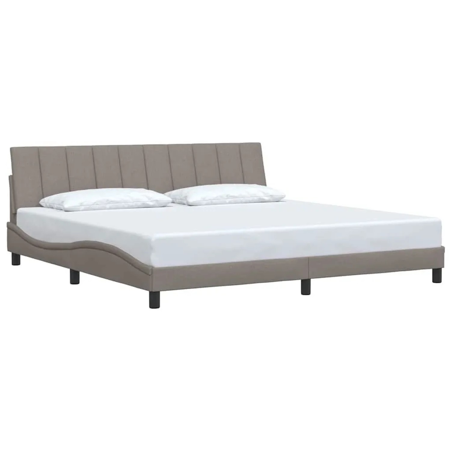 vidaXL Bettgestell Ohne Matratze Taupe 200x200 cm Stoff 3310416 günstig online kaufen