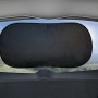 2er Set schwarzer UV-Sonnenschutz für die Heckscheibe im Auto.