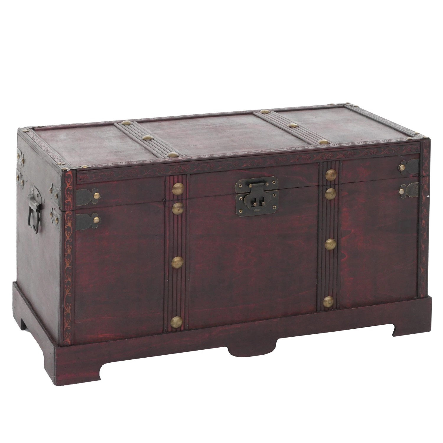MCW Holztruhe Antibes Antikoptik 30x57x29cm Eckig