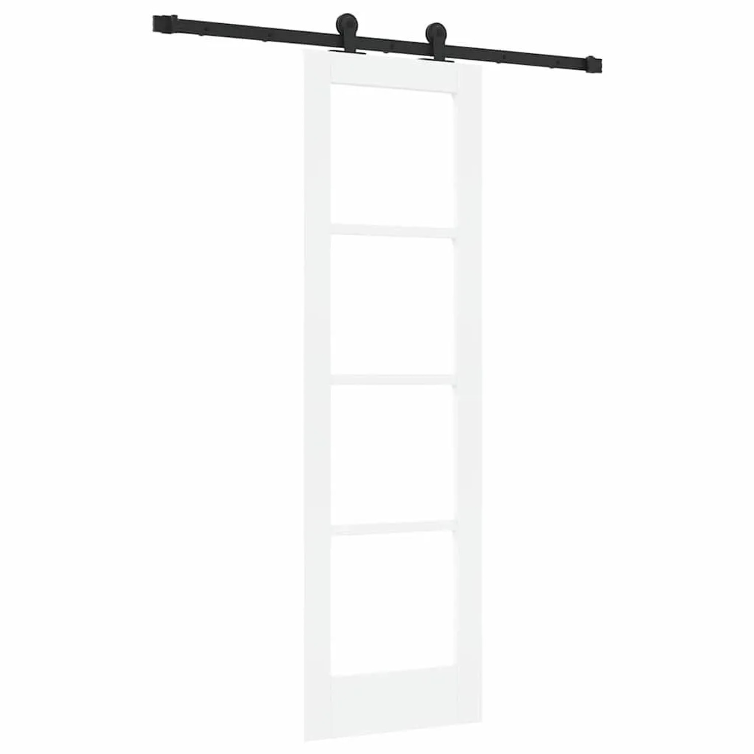 vidaXL Schiebetür ORKDAL Weiß 61 x 198,5 cm Massivholz Kiefer und Glas 3332098