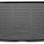 Schwarze Gummi Kofferraumwanne für Audi A3 8V, passgenau mit Rand. Autozubehör für optimalen Schutz.