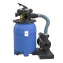 Wiltec Sandfilteranlage mit Pumpe, 14 l Tank, 10000 l/h, für Pools.