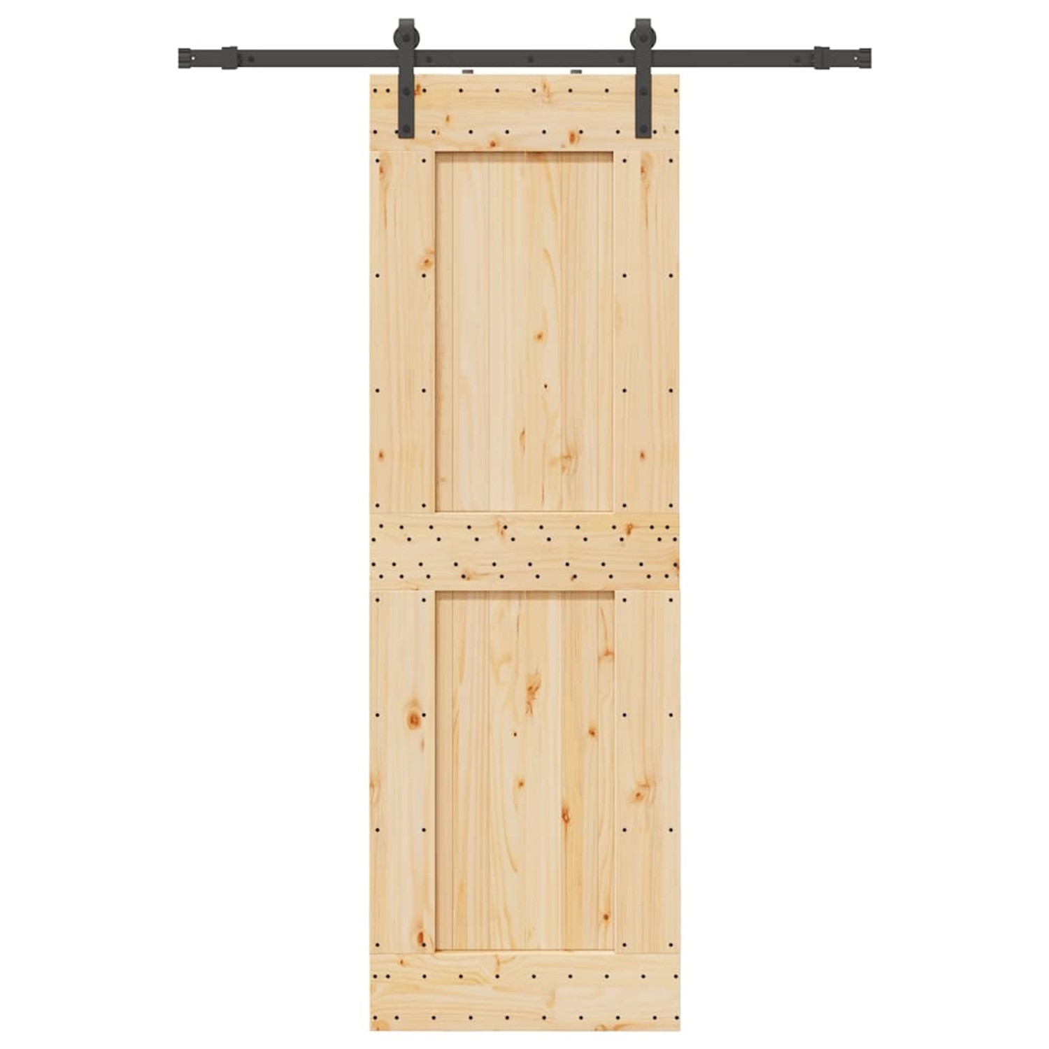 vidaXL Schiebetür mit Beschlag 70x210 cm Massivholz Kiefer 3332700 günstig online kaufen