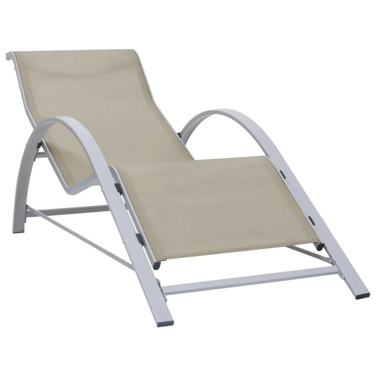 Furnicato Sonnenliege Textilene Und Aluminium Creme