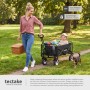 Tectake Bollerwagen Leon Faltbar Mit Bremsen und Gummierten Kunststoffrädern 91 x 53 50 x 101 cm Schwarz_4