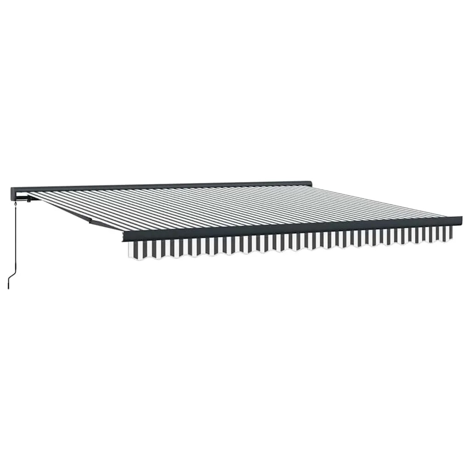 vidaXL Markise Einziehbar Anthrazit und Weiß 4x3 m Stoff und Aluminium 3216130