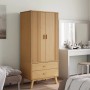 vidaXL Kleiderschrank OLDEN Braun 76,5x53x172 cm Massivholz Kiefer 358594_3