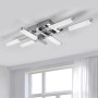 Moderne Lindby LED Deckenlampe Patrik aus Chrom Metall mit 6 Leuchtelementen, spritzwassergeschützt, für Bad.
