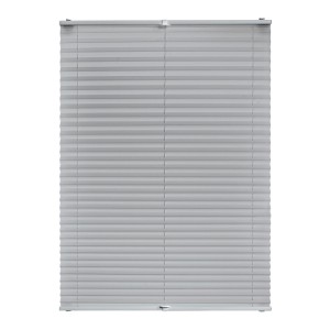 Graues GARDINIA Plissee Vacufix 70x130 cm mit Saugnäpfen. Lichtdurchlässiger Sichtschutz ohne Bohren.