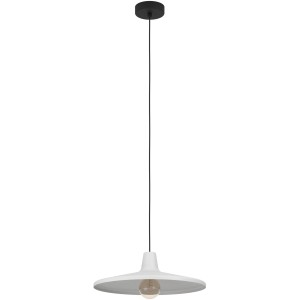 Eglo Miniere Pendelleuchte, 1-flammig, schwarz-grau, für E27 Leuchtmittel bis 40W. Modernes Design.