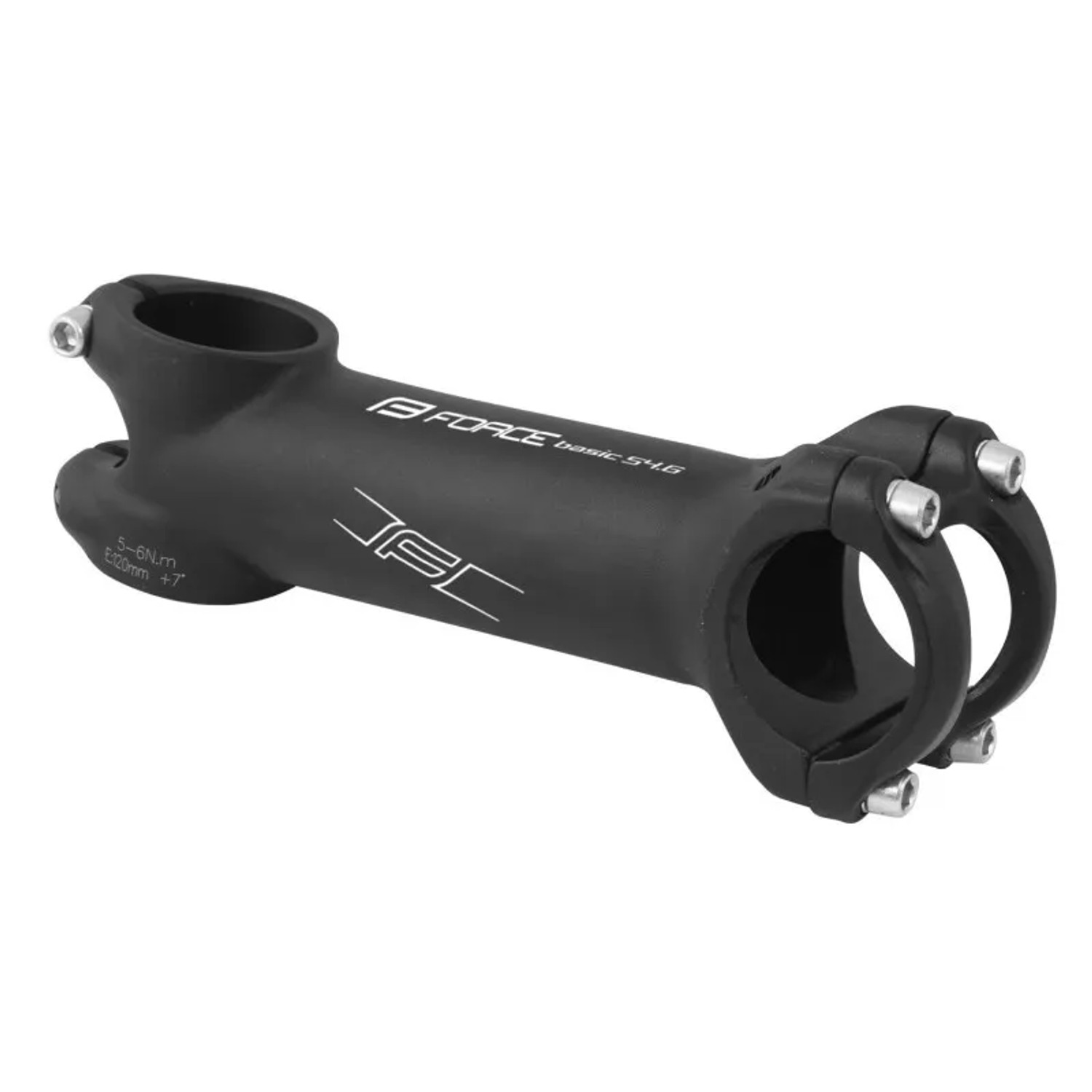 Force Vorbau, 31,8/120mm, Aluminium, für Fahrrad Lenker. Mattschwarzer Fahrradvorbau.