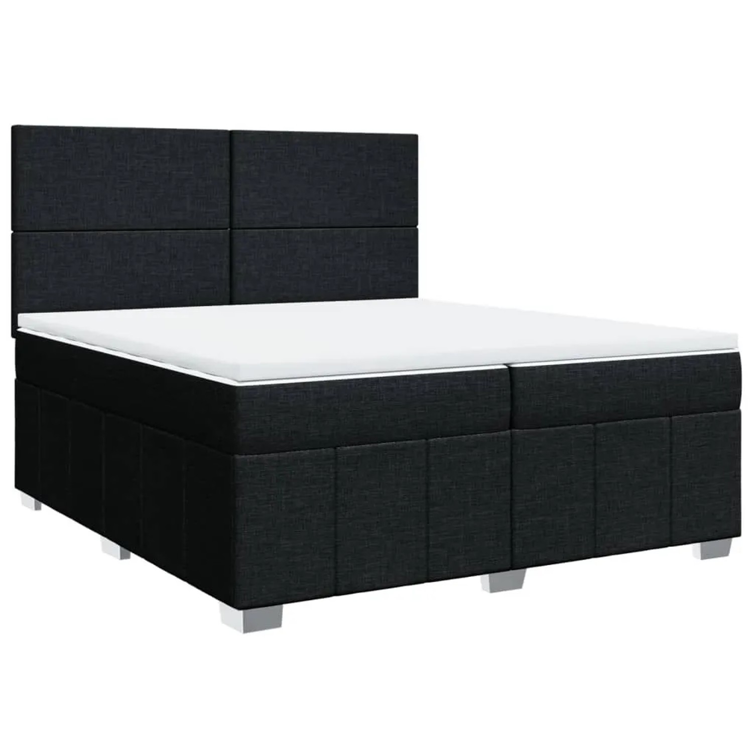 vidaXL Boxspringbett mit Matratze Schwarz 200x200 cm Stoff 3294070 günstig online kaufen