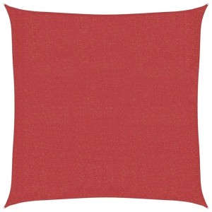 Rotes, rechteckiges Sonnensegel aus HDPE, 2,5x2,5m, mit UV-Schutz für Garten & Terrasse.