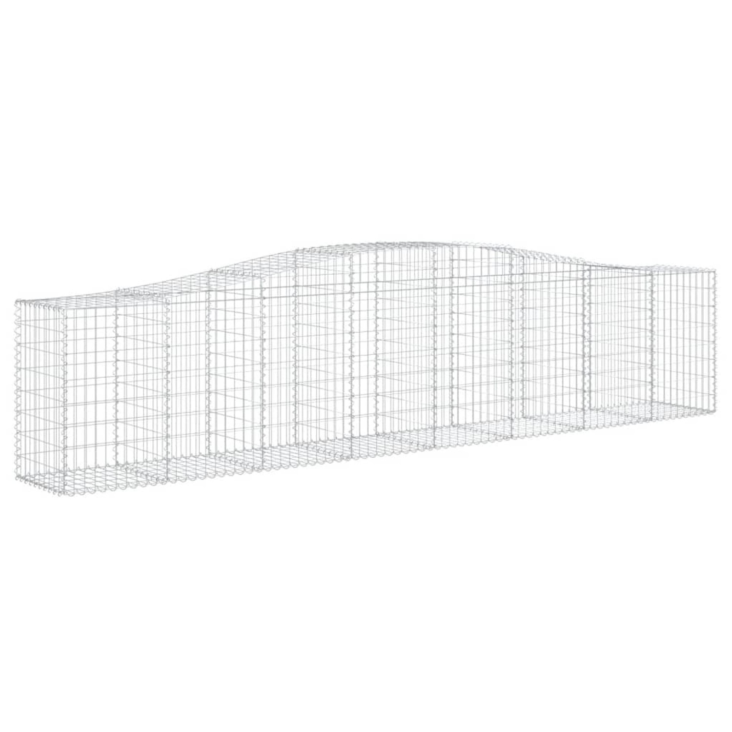 vidaXL Gabionen mit Hochbogen 4 Stk 400x50x80/100cm Eisen 1562262