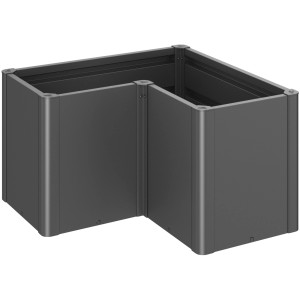 Biohort Pflanzbeet Belvedere Midi Gr. L100 in Dunkelgrau-Metallic für Garten und Balkon.