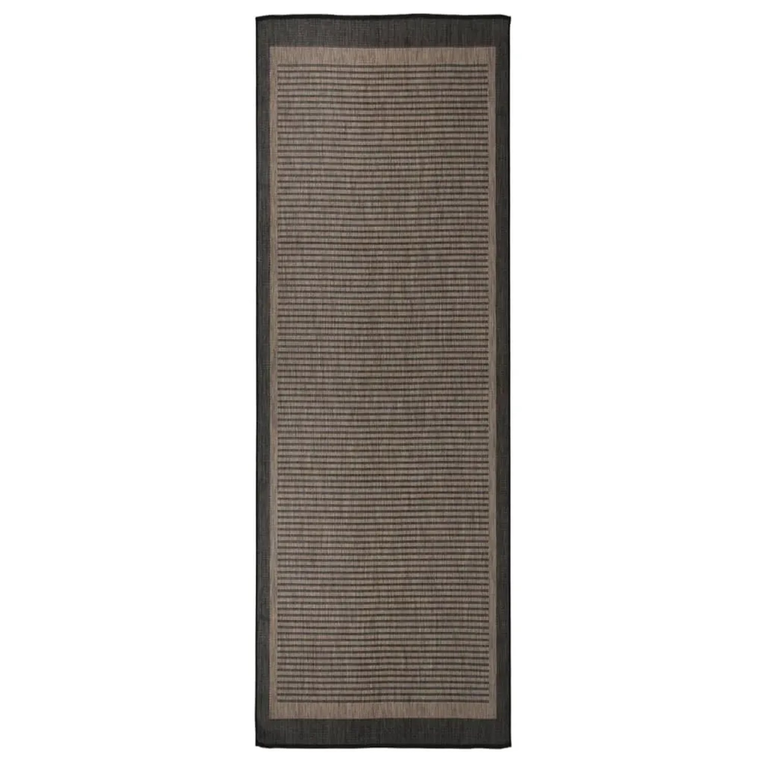 vidaXL Outdoorteppich Flachgewebe 80x250 Cm Dunkelbraun 1124012