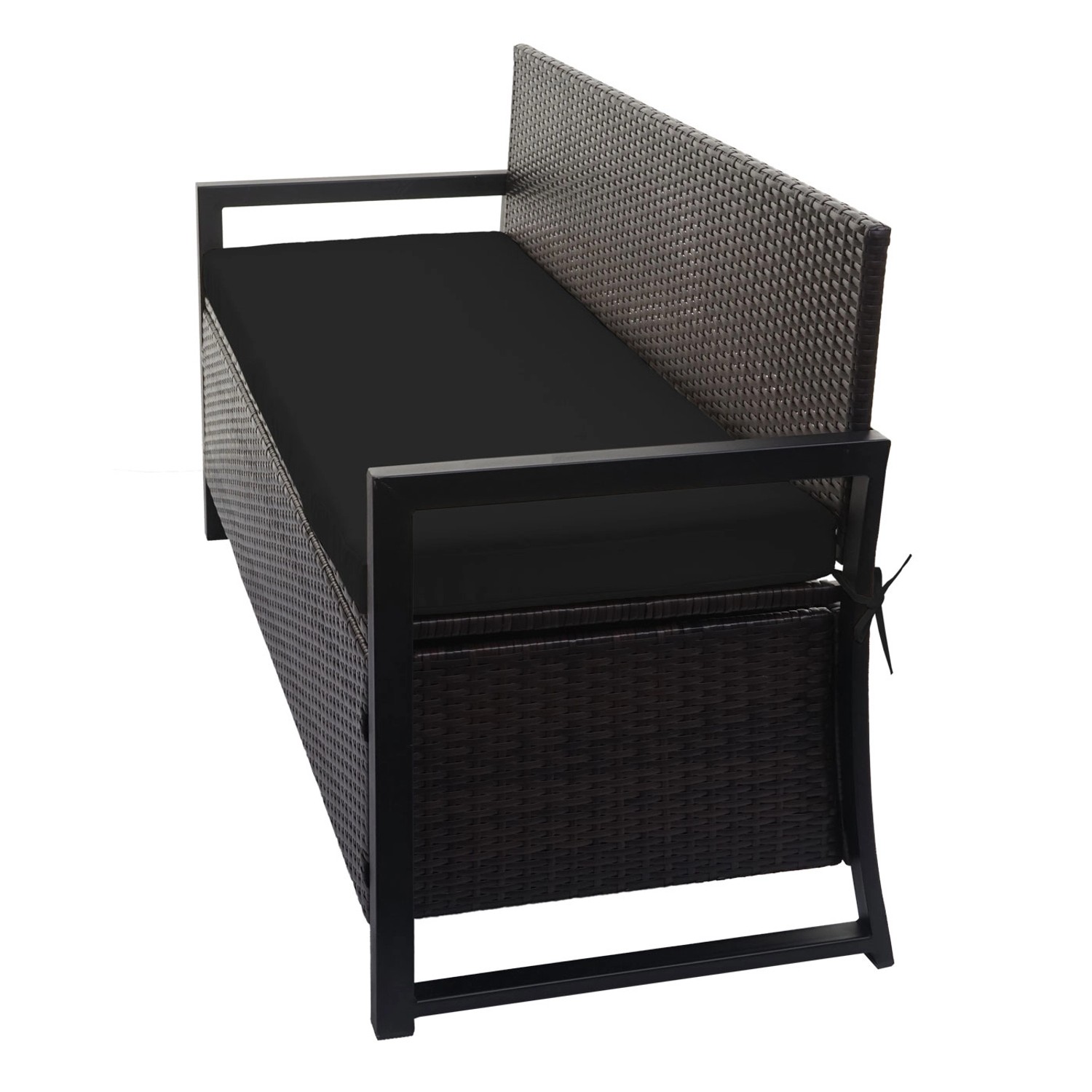 MCW Poly-Rattan 3er Sitzbank F39 Braun Kissen Schwarz kaufen bei OBI 