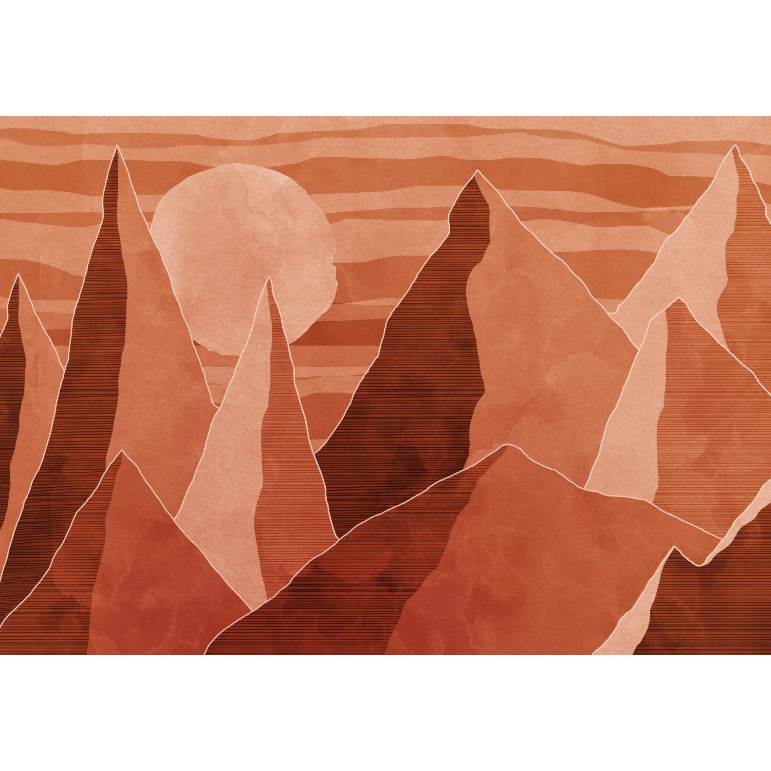 Komar Fototapete Vliestapete Desert Mile, glatt, bedruckt, geblümt, floral, realistisch, 400 x 280 cm