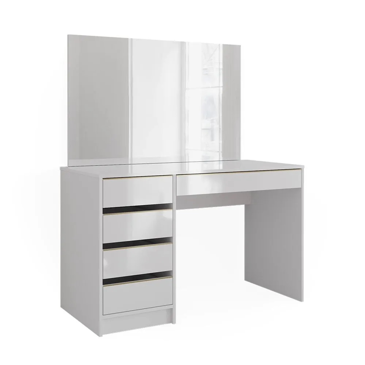Vicco Schminktisch Sherry Weiß/Gold 120 x 145 mit Spiegel