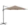Svita Ampelschirm, taupe, mit Aluminiumgestell für Garten und Terrasse.