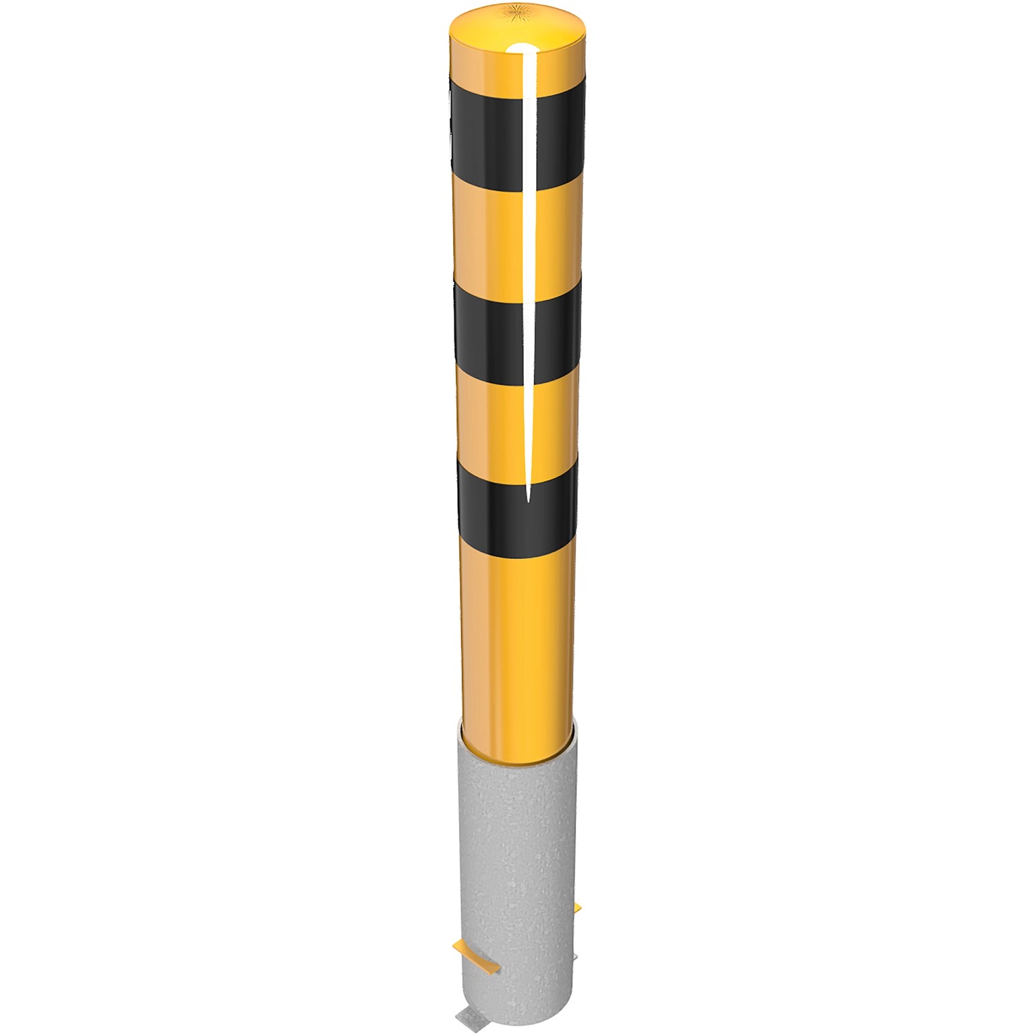 Schake Stahlrohrpoller Herausnehmbar 1.500 mm Gelb-Schwarz