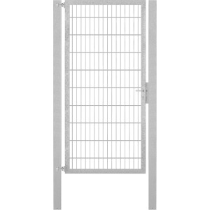 Feuerverzinktes Einzeltor Flexo Plus 100x200 cm mit Pfosten für Gartenzäune.