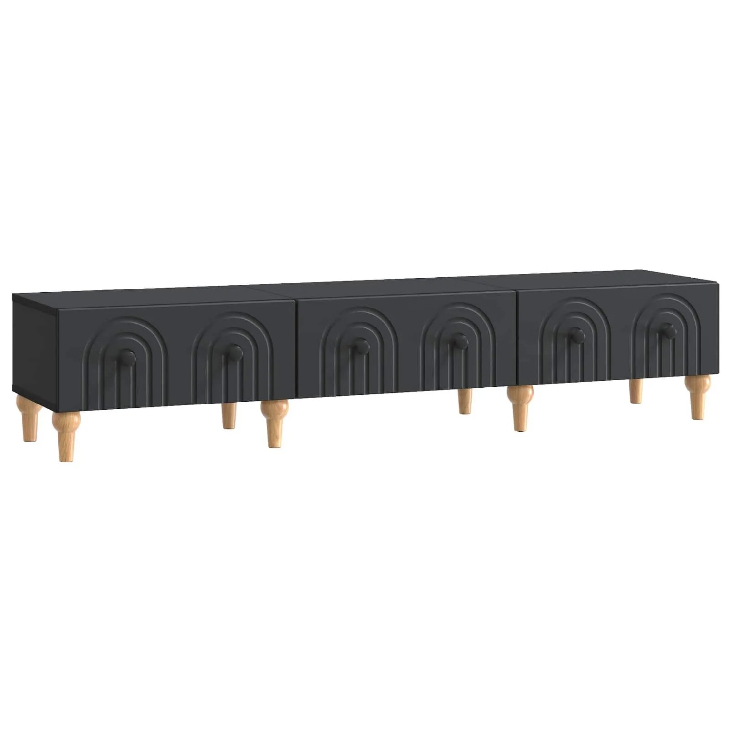 vidaXL TV-Schränk Schwarz 147 x 34,5 x 30 cm Holzwerkstoff 894246