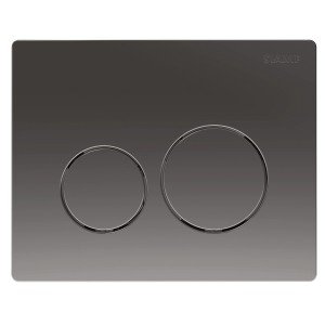 Siamp Betätigungsplatte Sphere, schwarz glänzend, für Ingenio WC-Elemente mit 2 Tasten.