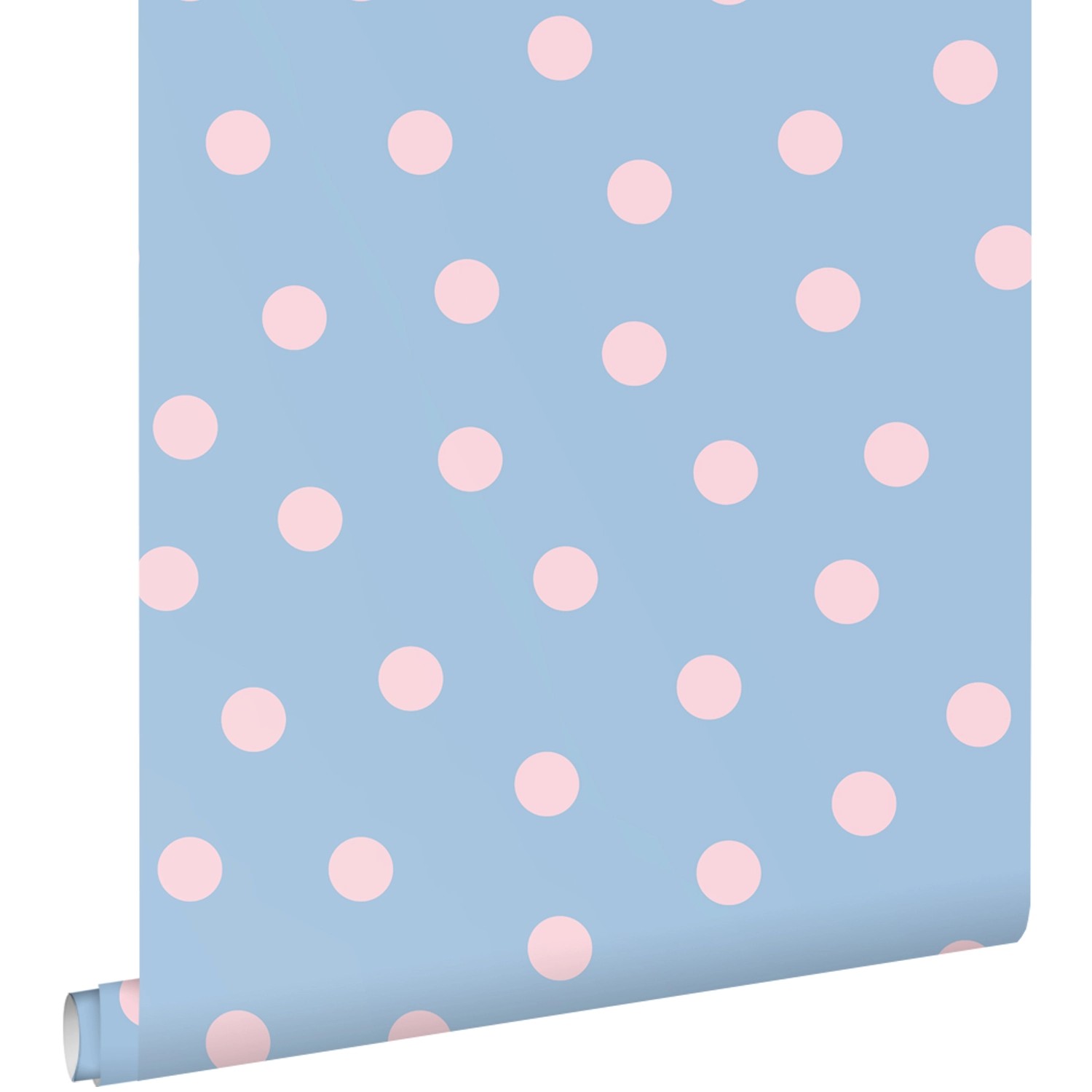 ESTAhome Tapete Punkte Blau und Rosa 50 x 900 cm günstig online kaufen