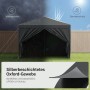 WOLTU Pavillon Pop-Up 3x3 m in Anthrazit: Wasserdichtes Pagodenzelt für Sonnenschutz im Garten.