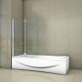 Duschparadies Badewannenaufsatz Badewannenfaltwand 100x140cm Duschabtrennung Duschwand 6mm Nano Glas Dusche_2