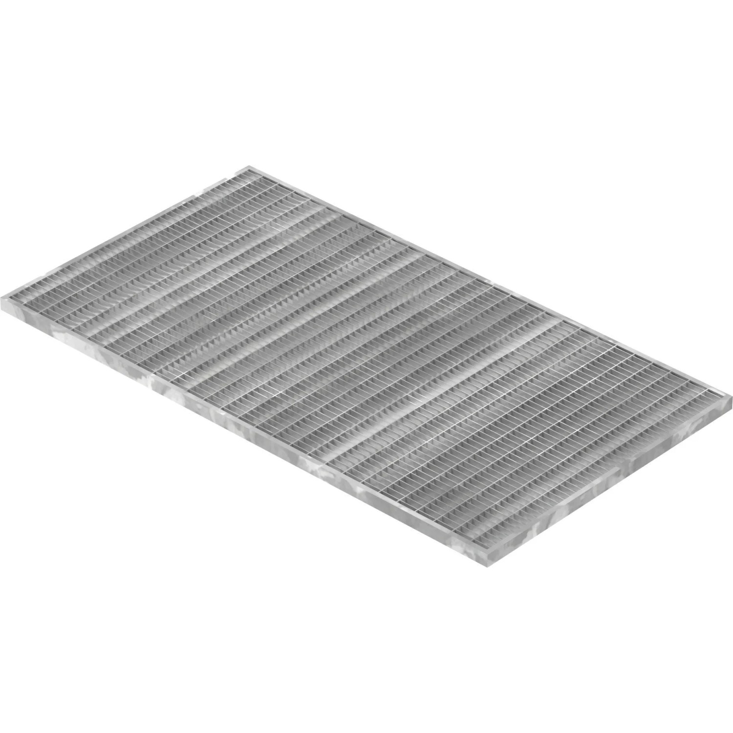 FeNau Lichtschachtrost Baunormrost Maße 490x890x20 mm 30/10 mm Aus S235JR St37-2 Im Vollbad Feuerverzinkt