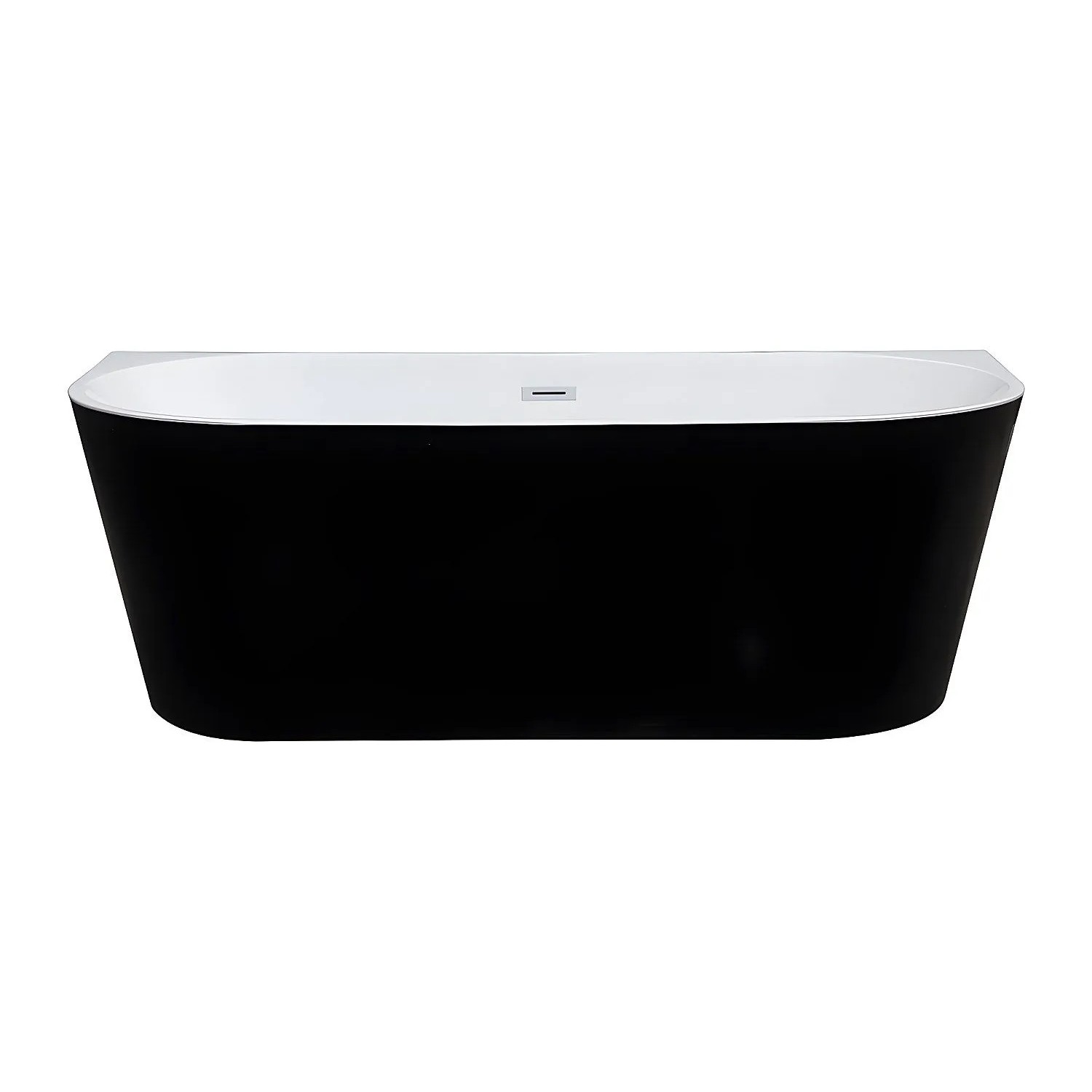 Vente-unique Vorwandbadewanne Divina Schwarz 170 cm