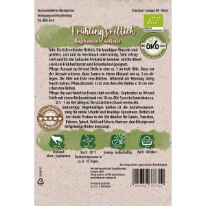 Bio-Frühlingsrettich Rosa Samen von Quedlinburger im Detail.