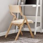 SoBuy 2er Set Esszimmerstuhl Klappstuhl Küchenstuhl Polsterstuhl mit Lehne Beige FST40-Wx2_8