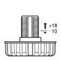 SOTECH 4er Set Möbelfüße Schwarz mit Sockelhöhe 200 mm_5