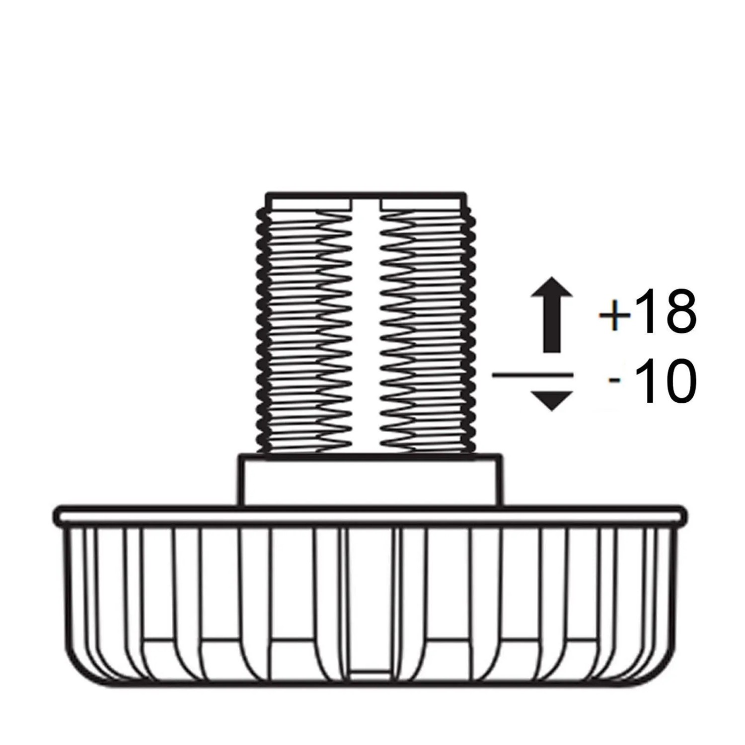 SOTECH 4er Set Möbelfüße Schwarz mit Sockelhöhe 200 mm_5