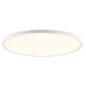 Weiße, runde LED-Deckenleuchte Avola, Ø 42 cm, für Wohnräume und Büros.