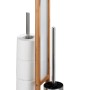 Wenko Stand WC-Garnitur Rivalta aus Bambus mit Toilettenbürste und Papierhalter.