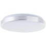 Runde, dimmbare LED-Deckenleuchte Livius, Aluminium/Weiß, 33 cm Durchmesser.